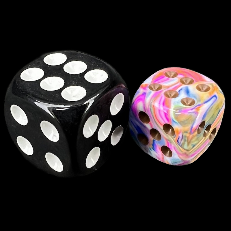 Chessex Festive Vibrant 12mm D6 Spot Dice - Discontinued