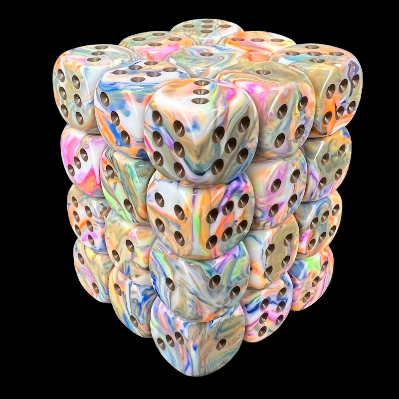 Chessex Festive Vibrant 36 x D6 Dice Set - Discontinued