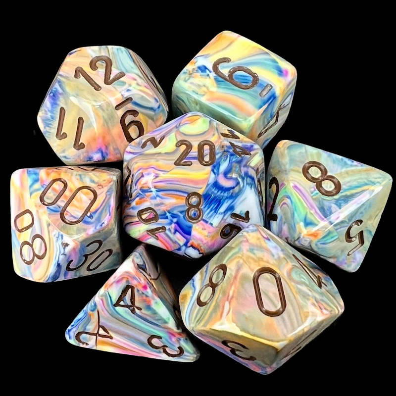 Chessex Festive Vibrant 7 Dice Polyset - Discontinued