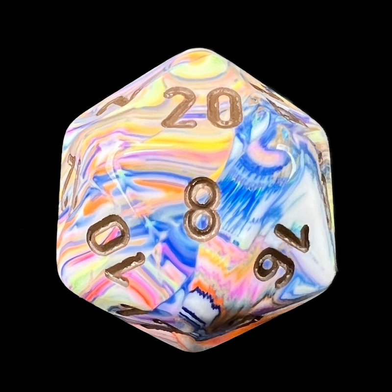 Chessex Festive Vibrant D20 Dice - Discontinued