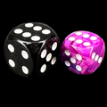 Chessex Festive Violet & White 12mm D6 Spot Dice