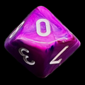 Chessex Festive Violet & White D10 Dice