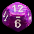 Chessex Festive Violet & White D12 Dice
