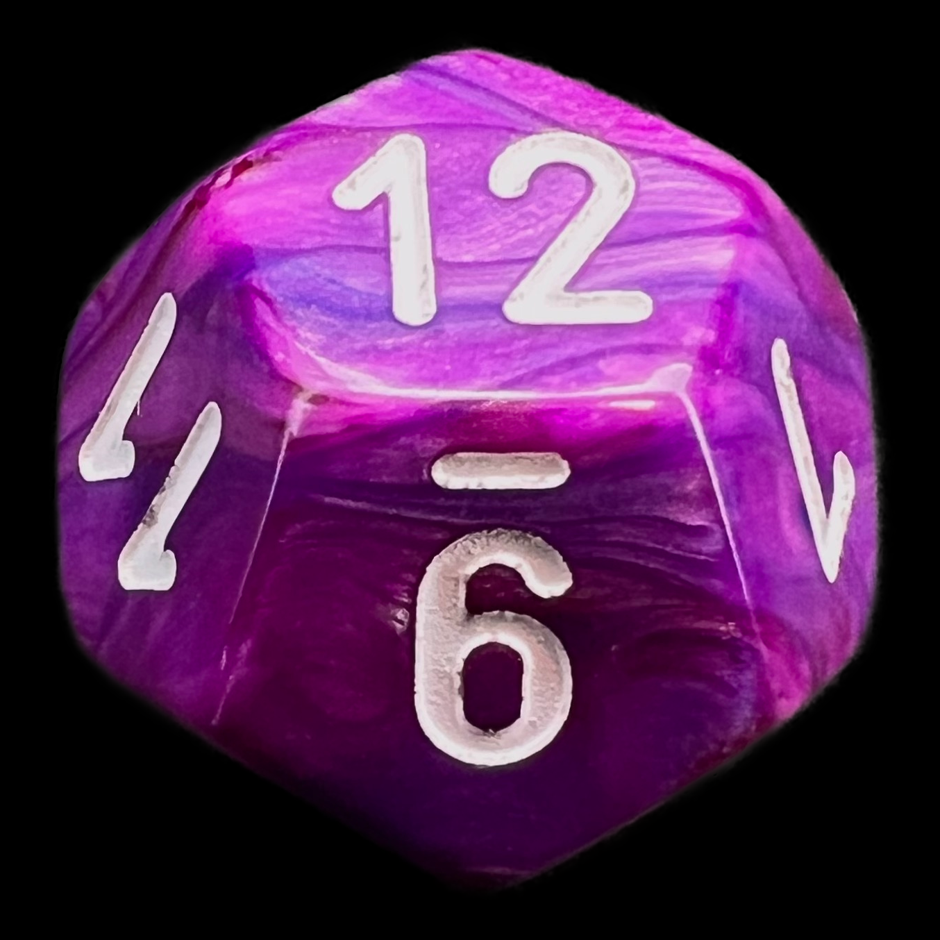 Chessex Festive Violet & White D12 Dice