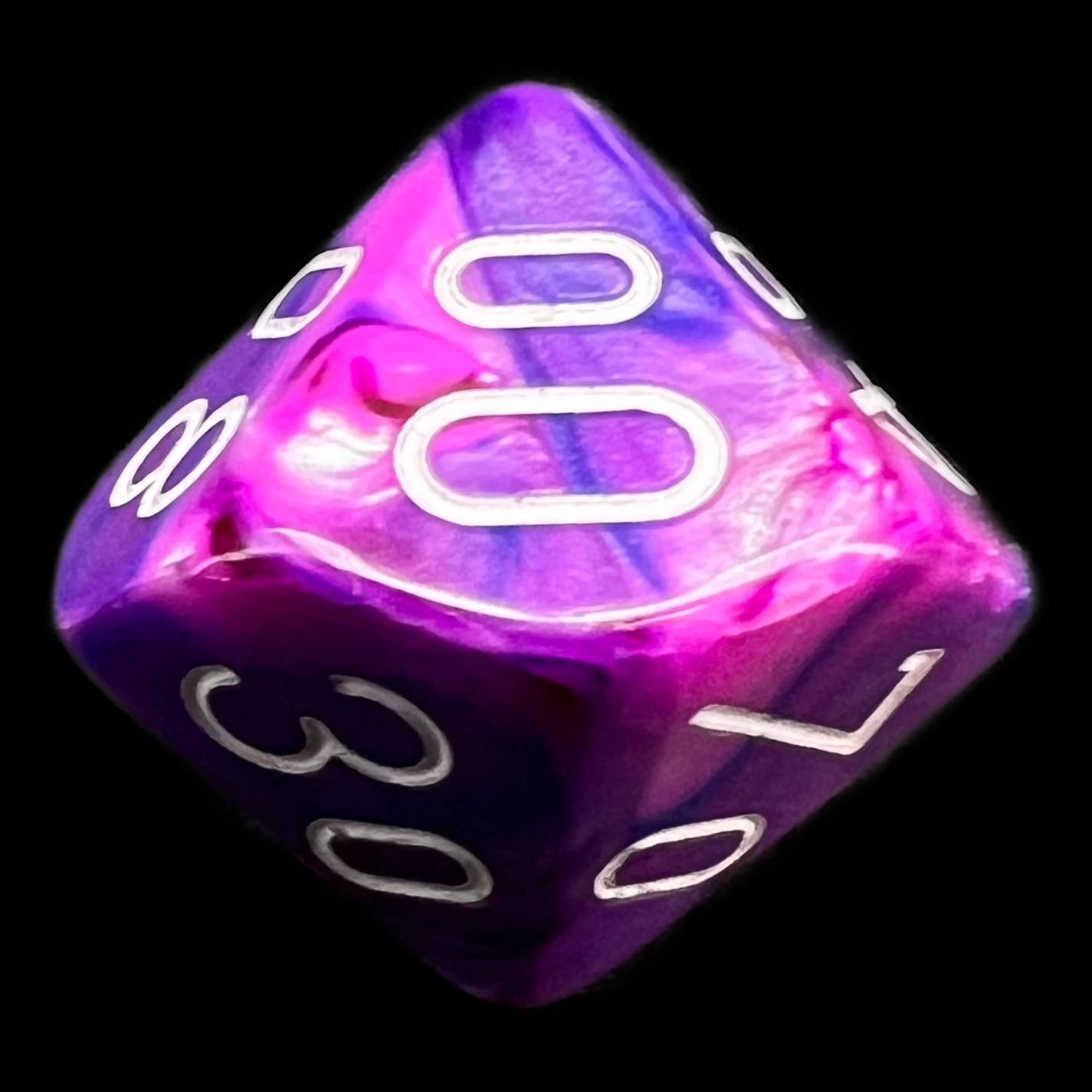 Chessex Festive Violet & White Percentile Dice