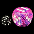 Chessex Festive Violet & White BIG 30mm D6 Spot Dice
