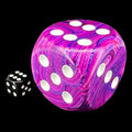 Chessex Festive Violet & White MASSIVE 50mm D6 Spot Dice