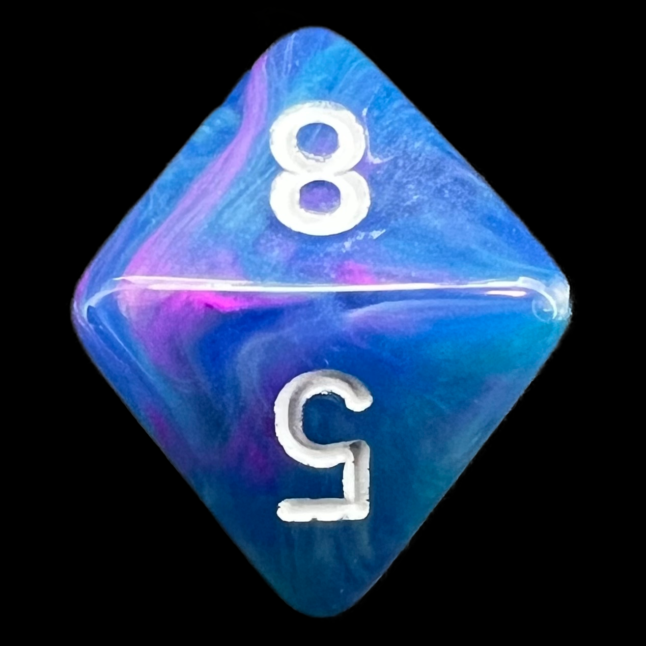 Chessex Festive Waterlily & White D8 Dice