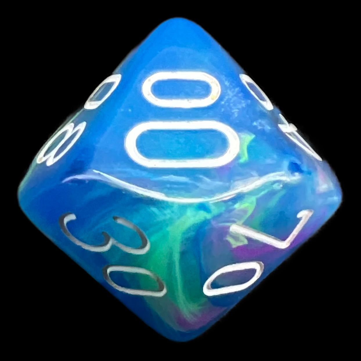 Chessex Festive Waterlily & White Percentile Dice
