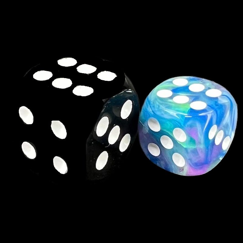 Chessex Festive Waterlily & White 36 x D6 Dice Set