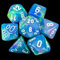 Chessex Festive Waterlily & White 7 Dice Polyset