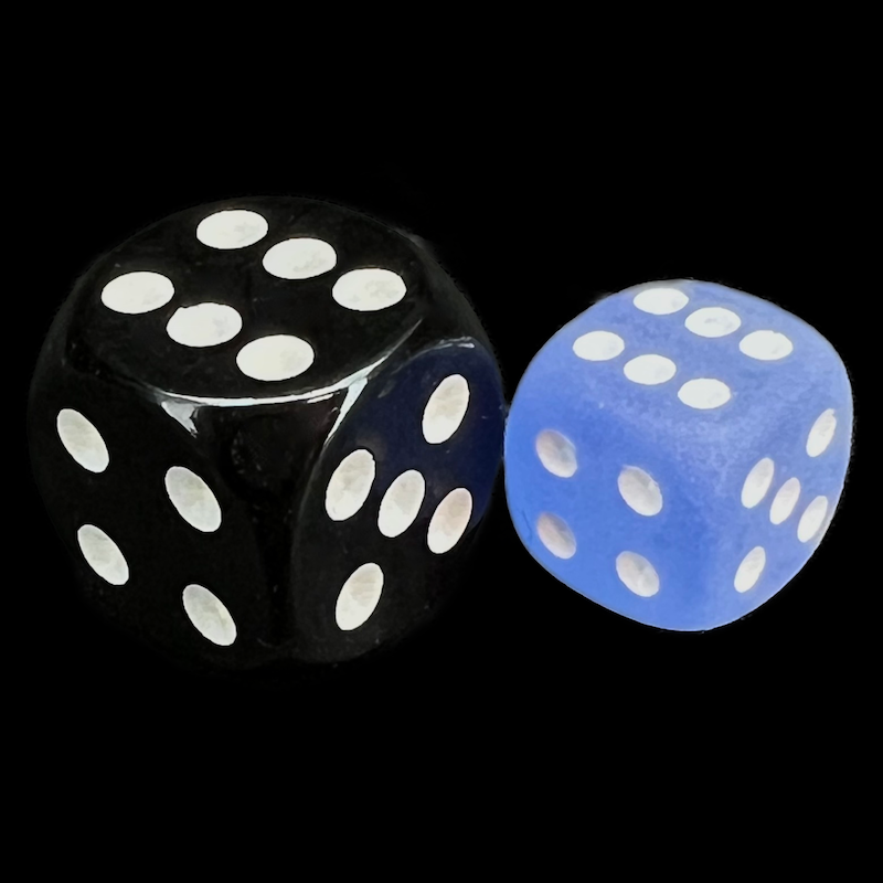Chessex Frosted Blue & White 36 x D6 Dice Set