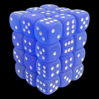 Chessex Frosted Blue & White 36 x D6 Dice Set