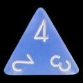 Chessex Frosted Blue & White D4 Dice