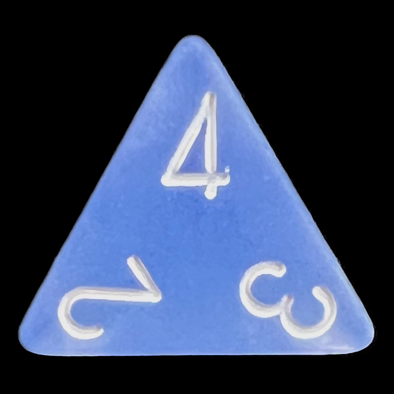 Chessex Frosted Blue & White D4 Dice