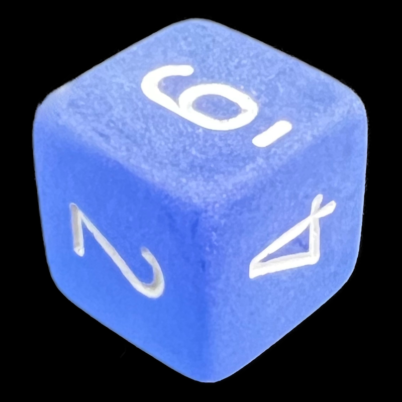 Chessex Frosted Blue & White D6 Dice