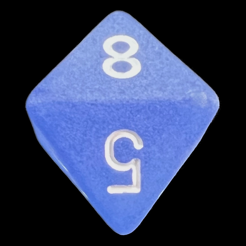Chessex Frosted Blue & White D8 Dice
