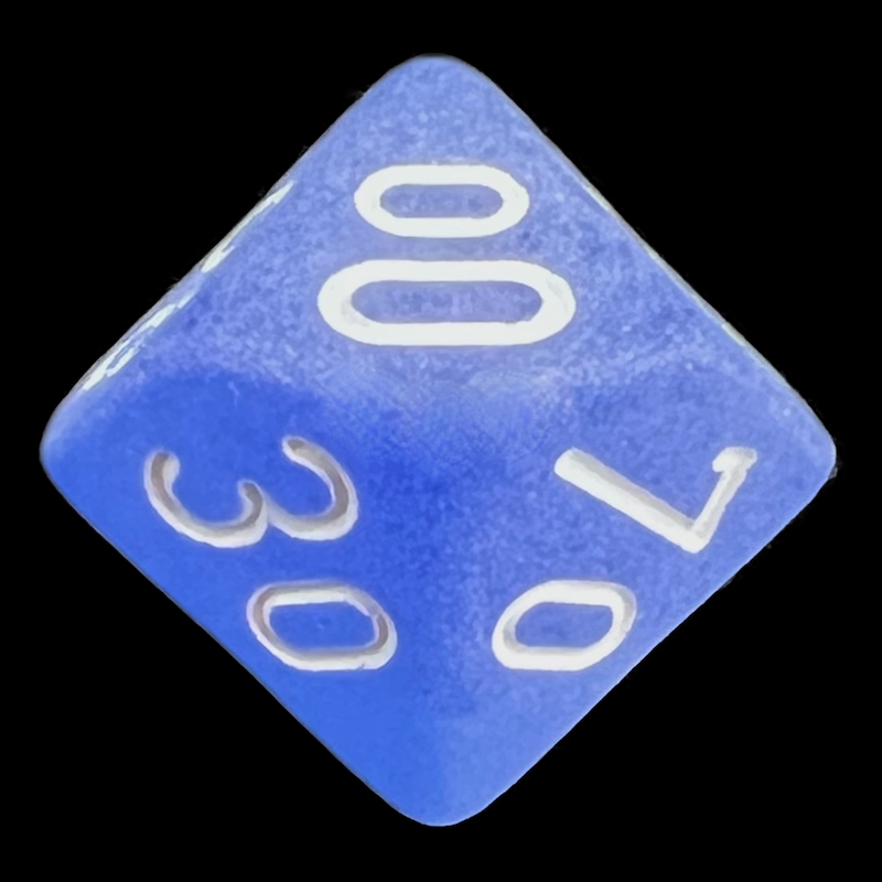 Chessex Frosted Blue & White Percentile Dice