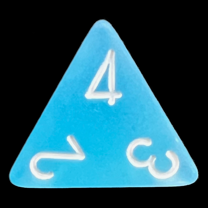 Chessex Frosted Caribbean Blue & White D4 Dice