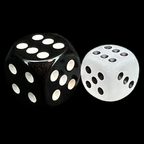 Chessex Frosted Clear & Black 36 x D6 Dice Set