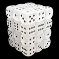 Chessex Frosted Clear & Black 36 x D6 Dice Set