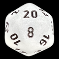 Chessex Frosted Clear & Black D20 Dice