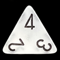 Chessex Frosted Clear & Black D4 Dice