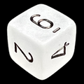 Chessex Frosted Clear & Black D6 Dice