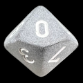 Chessex Frosted Smoke & White D10 Dice - Discontinued