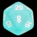 Chessex Frosted Teal & White D20 Dice