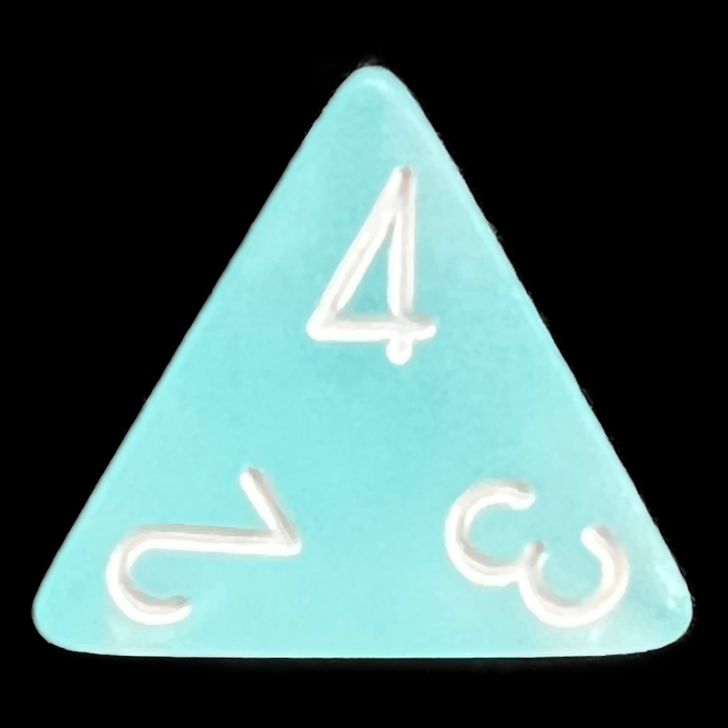 Chessex Frosted Teal & White D4 Dice