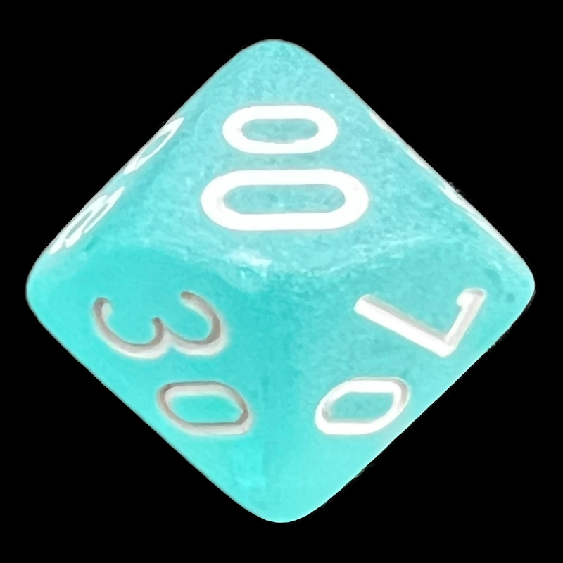 Chessex Frosted Teal & White Percentile Dice