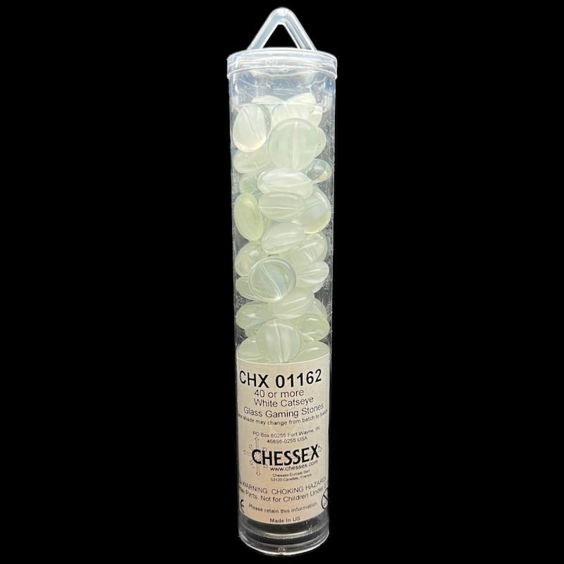 Chessex Cats Eye White Glass Gaming Stones