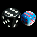 Chessex Gemini Astral Blue & White 12mm D6 Spot Dice - Discontinued