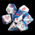 Chessex Gemini Astral Blue & White 7 Dice Polyset - Discontinued