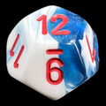 Chessex Gemini Astral Blue & White D12 Dice - Discontinued
