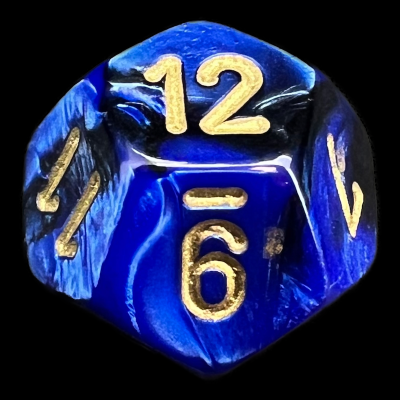 Chessex Gemini Black & Blue D12 Dice