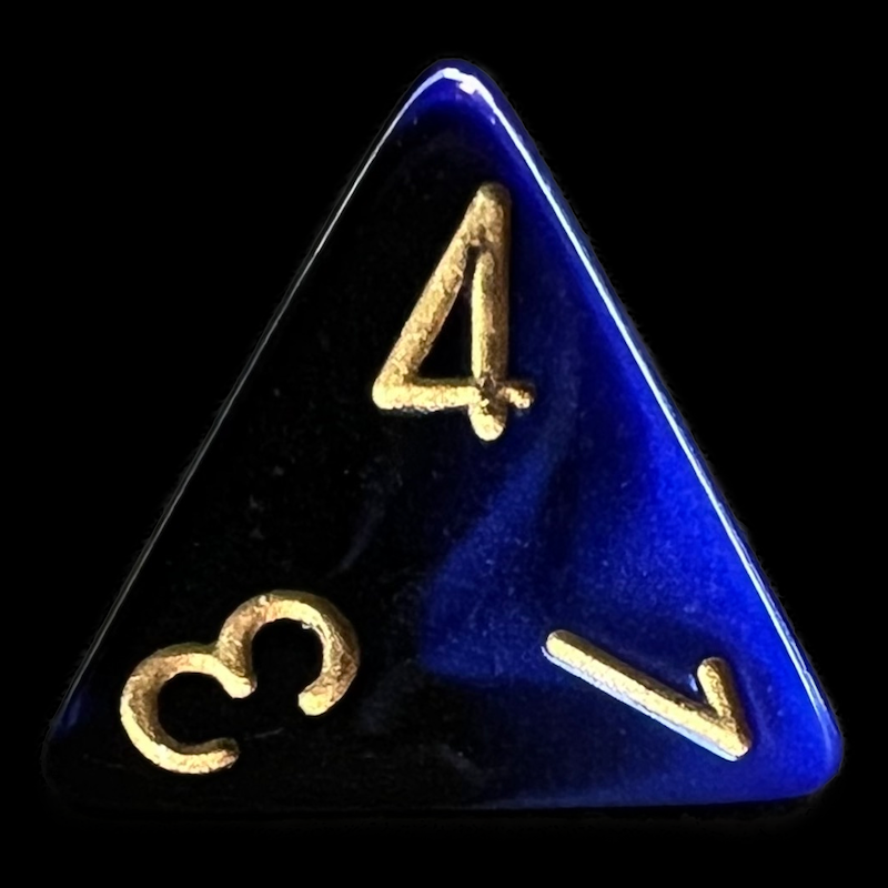 Chessex Gemini Black & Blue D4 Dice