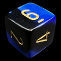 Chessex Gemini Black & Blue D6 Dice