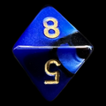 Chessex Gemini Black & Blue D8 Dice