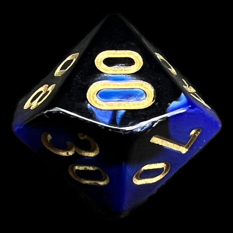 Chessex Gemini Black & Blue Percentile Dice