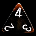 Chessex Gemini Black & Copper D4 Dice - Discontinued