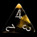 Chessex Gemini Black & Gold D4 Dice - Discontinued