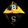 Chessex Gemini Black & Gold D8 Dice - Discontinued