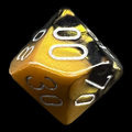 Chessex Gemini Black & Gold Percentile Dice - Discontinued