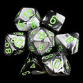 Chessex Gemini Black & Grey 7 Dice Polyset