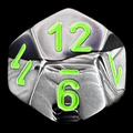 Chessex Gemini Black & Grey D12 Dice