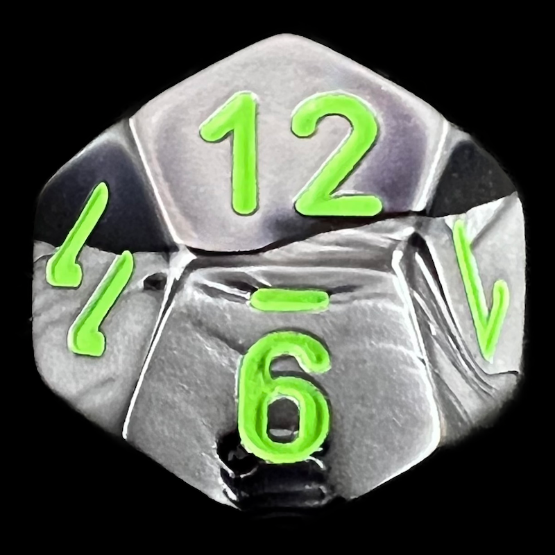 Chessex Gemini Black & Grey D12 Dice