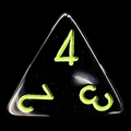 Chessex Gemini Black & Grey D4 Dice