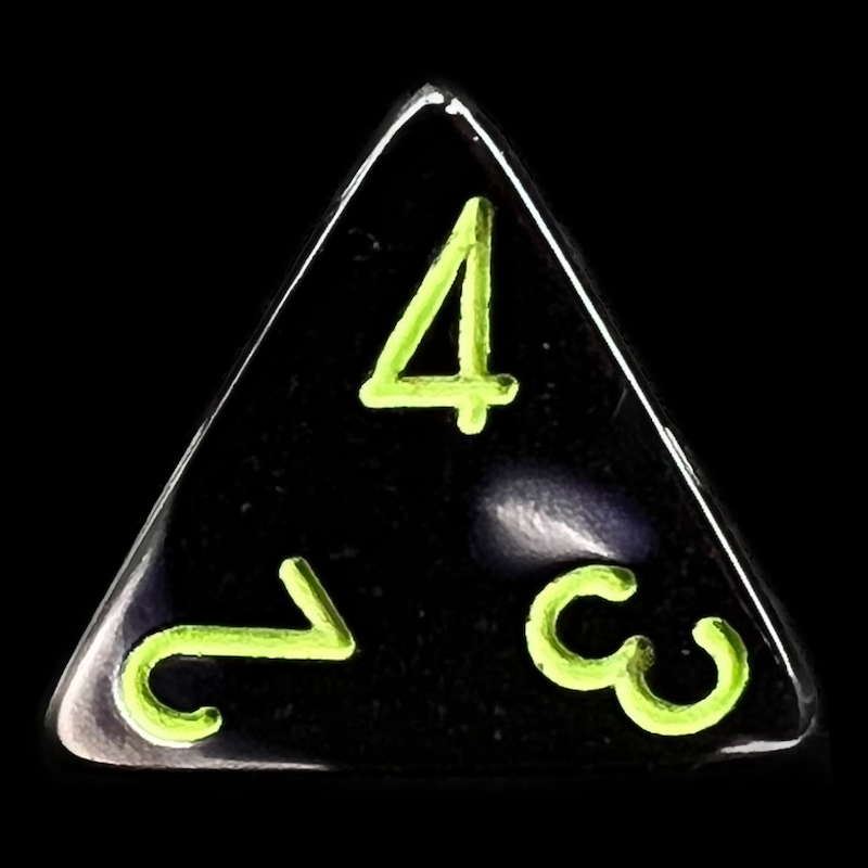 Chessex Gemini Black & Grey D4 Dice